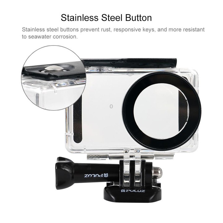 PULUZ 45m Underwater Acrylic Plexiglass Waterproof Housing Diving Case for Xiaomi Mijia Small Camera, with Buckle Basic Mount &