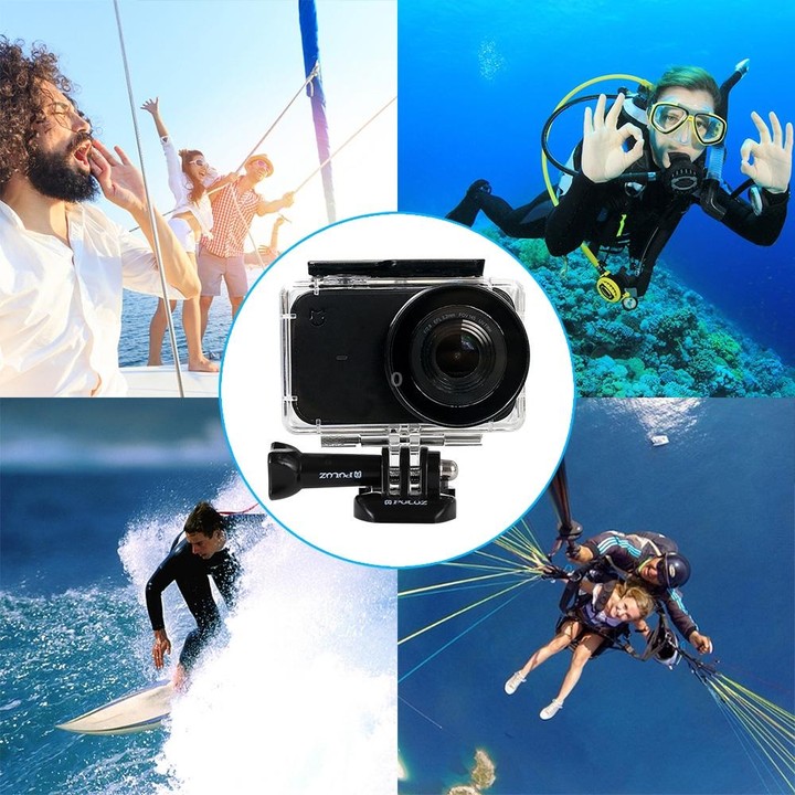 PULUZ 45m Underwater Acrylic Plexiglass Waterproof Housing Diving Case for Xiaomi Mijia Small Camera, with Buckle Basic Mount &
