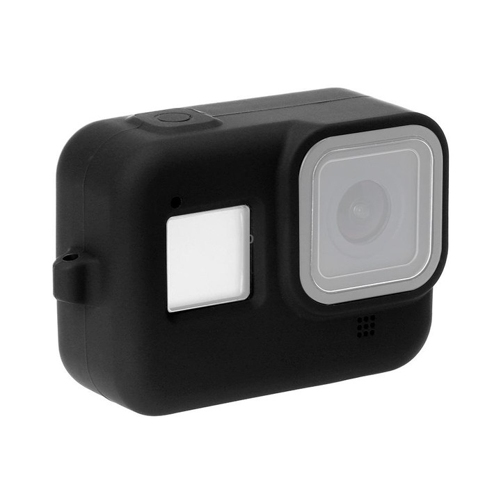 PULUZ Silicone Protective Case Cover with Wrist Strap for GoPro HERO8 Black(Black)