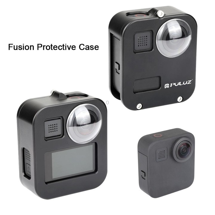 PULUZ Housing Shell CNC Aluminum Alloy Protective Cage for GoPro Max(Black)