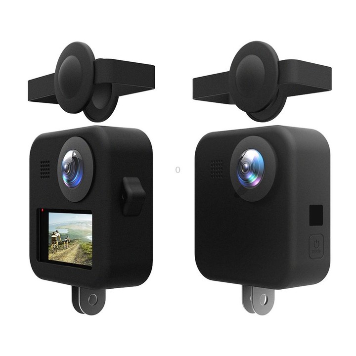 PULUZ for GoPro Max Dual Lens Caps Case + Body Silicone Protective Case(Black)