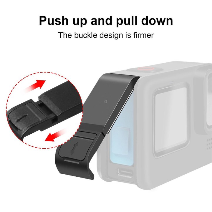 PULUZ for GoPro HERO12 Black /11 Black /10 Black /9 Black Silicone Protective Case + POM Side Interface Cover with Wrist Strap &