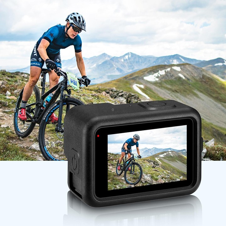 PULUZ for GoPro HERO12 Black /11 Black /10 Black /9 Black Silicone Protective Case + POM Side Interface Cover with Wrist Strap &