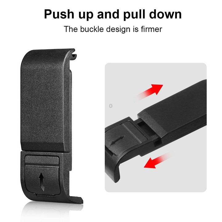 PULUZ POM Plastic Battery Side Interface Cover for GoPro MISSION 1 / 1 PRO / HERO13 Black /12 Black /11 Black /10 Black /9 Black