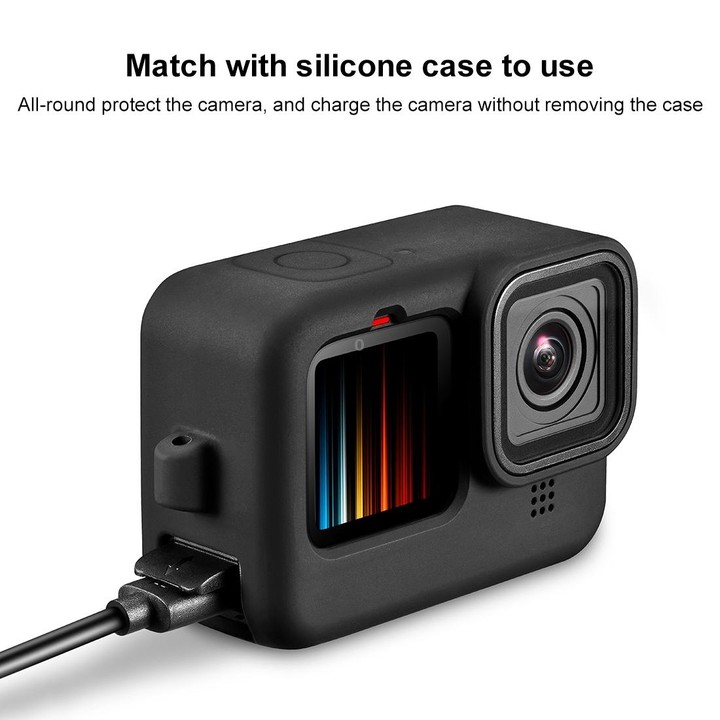 PULUZ POM Plastic Battery Side Interface Cover for GoPro MISSION 1 / 1 PRO / HERO13 Black /12 Black /11 Black /10 Black /9 Black