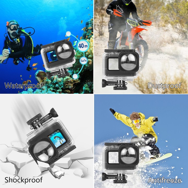 PULUZ 40m Waterproof Housing Protective Case with Buckle Basic Mount & Screw for GoPro HERO12 Black /11 Black /11 Black Mini /10