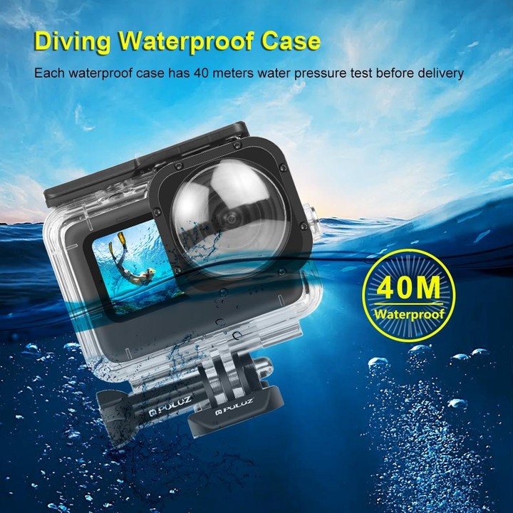 PULUZ 40m Waterproof Housing Protective Case with Buckle Basic Mount & Screw for GoPro HERO12 Black /11 Black /11 Black Mini /10