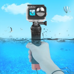 PULUZ Floating Foam Hand Grip Buoyancy Rods with Strap & Quick-release Base for GoPro, Insta360, DJI and Other Action Cameras(Or