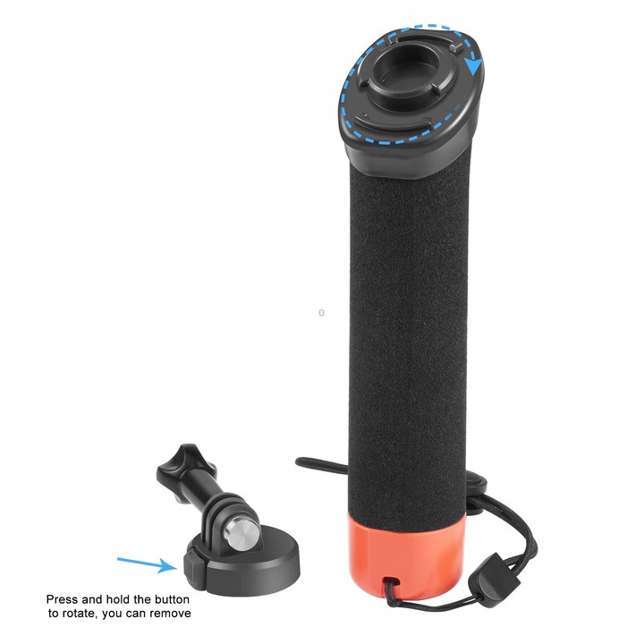 PULUZ Floating Foam Hand Grip Buoyancy Rods with Strap & Quick-release Base for GoPro, Insta360, DJI and Other Action Cameras(Or