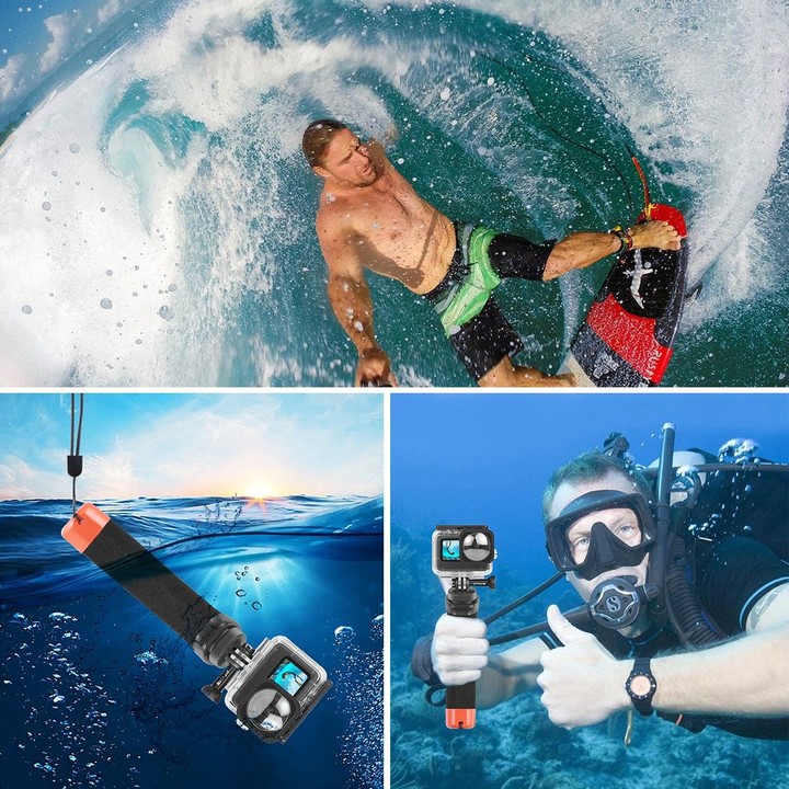 PULUZ Floating Foam Hand Grip Buoyancy Rods with Strap & Quick-release Base for GoPro, Insta360, DJI and Other Action Cameras(Or