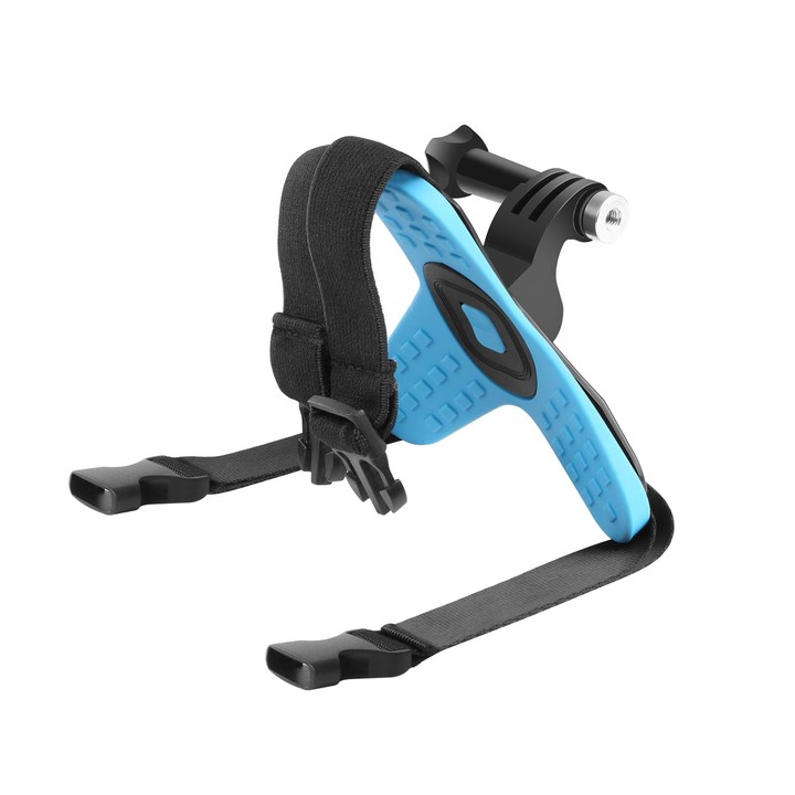 PULUZ Motorcycle Helmet Chin Strap Mount for GoPro, DJI Osmo Action and Other Action Cameras(Blue)