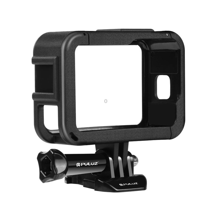 PULUZ Chargeable PA Frame Mount Cage with Cold Shoe Base Slot for GoPro HERO13 Black /12 Black /11 Black /11 Black Mini /10 Blac