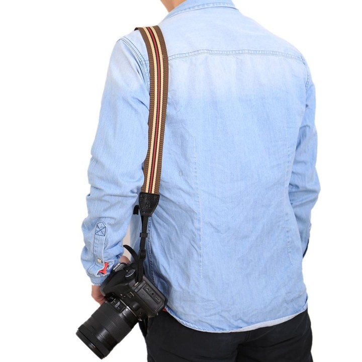 PULUZ Retro Ethnic Style Multi-color Series Stripe Shoulder Neck Strap Camera Strap for SLR / DSLR Cameras
