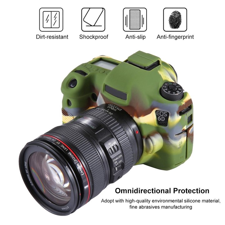 PULUZ Soft Silicone Protective Case for Canon EOS 6D(Camouflage)