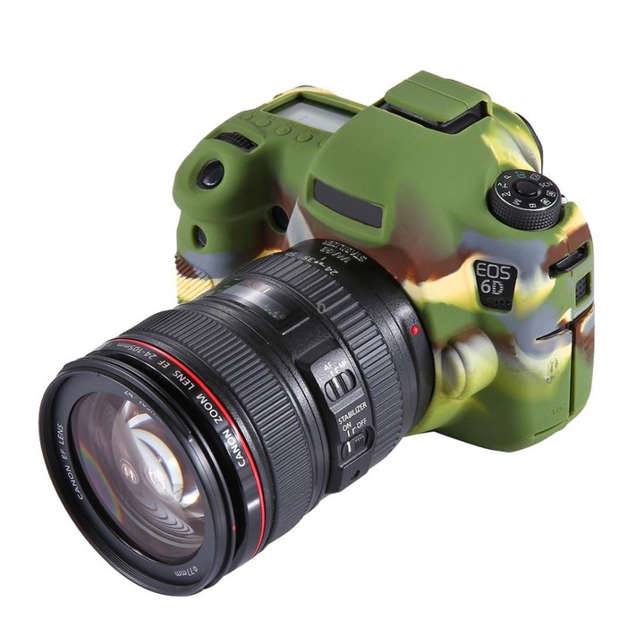 PULUZ Soft Silicone Protective Case for Canon EOS 6D(Camouflage)