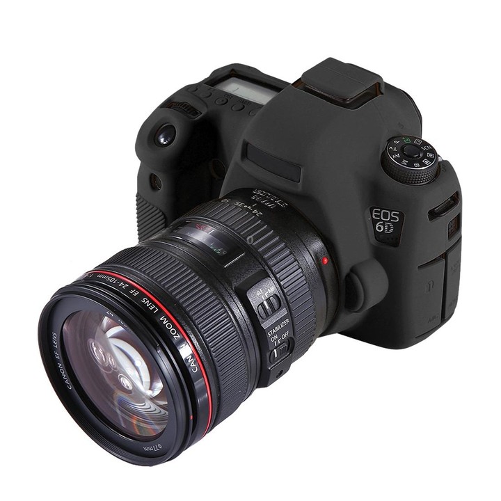 PULUZ Soft Silicone Protective Case for Canon EOS 6D(Black)