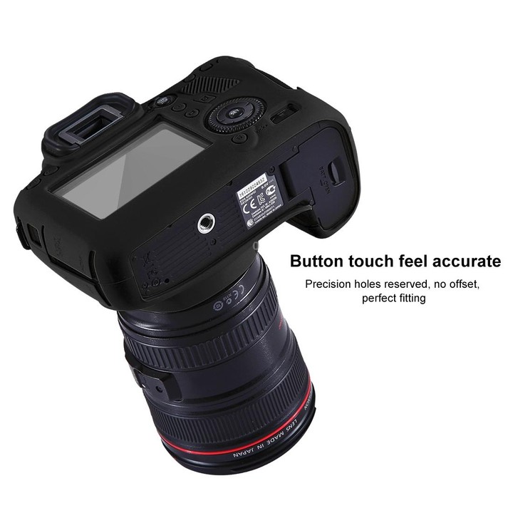 PULUZ Soft Silicone Protective Case for Canon EOS 6D(Black)