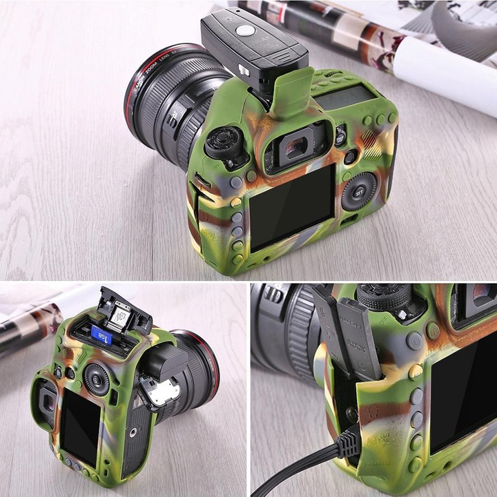 PULUZ Soft Silicone Protective Case for Canon EOS 5D Mark III / 5D3(Camouflage)