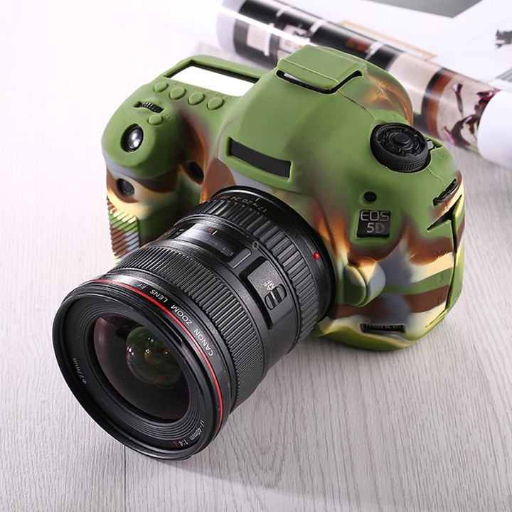PULUZ Soft Silicone Protective Case for Canon EOS 5D Mark III / 5D3(Camouflage)