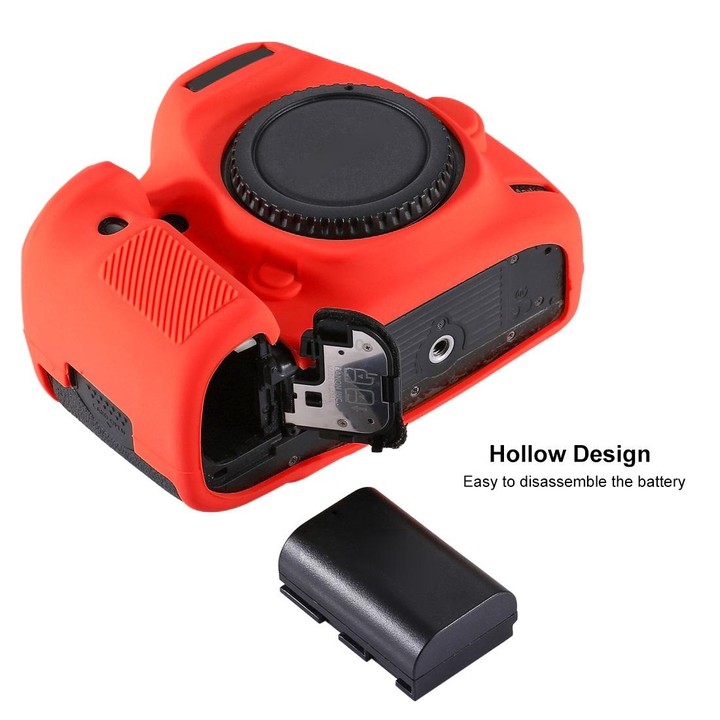 PULUZ Soft Silicone Protective Case for Canon EOS 5D Mark III / 5D3(Red)