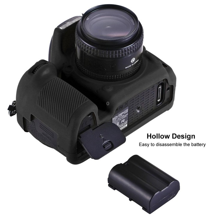 PULUZ Soft Silicone Protective Case for Nikon D750(Black)