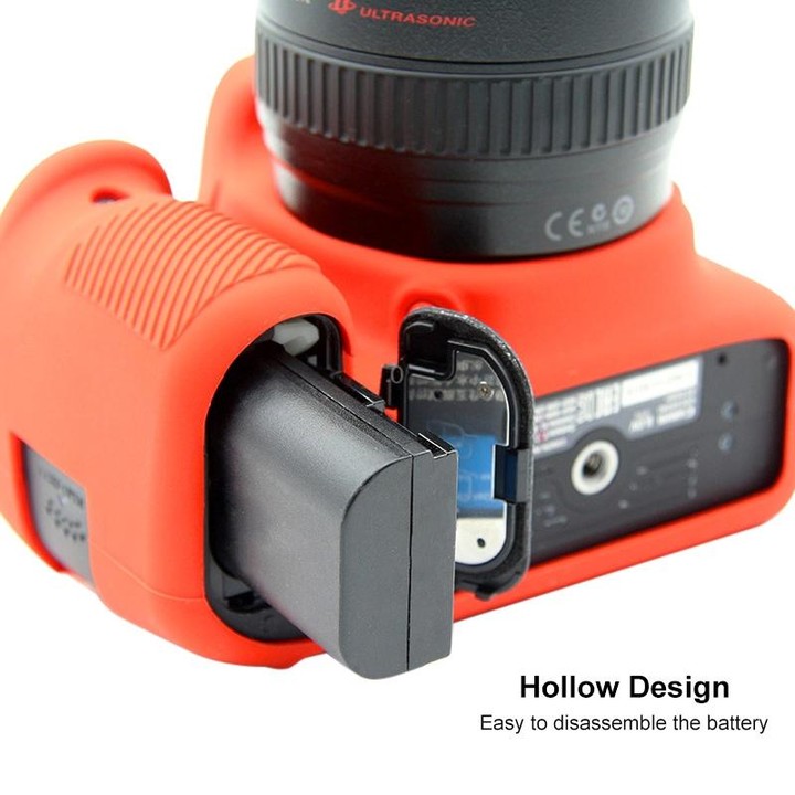 PULUZ Soft Silicone Protective Case for Canon EOS 80D(Red)