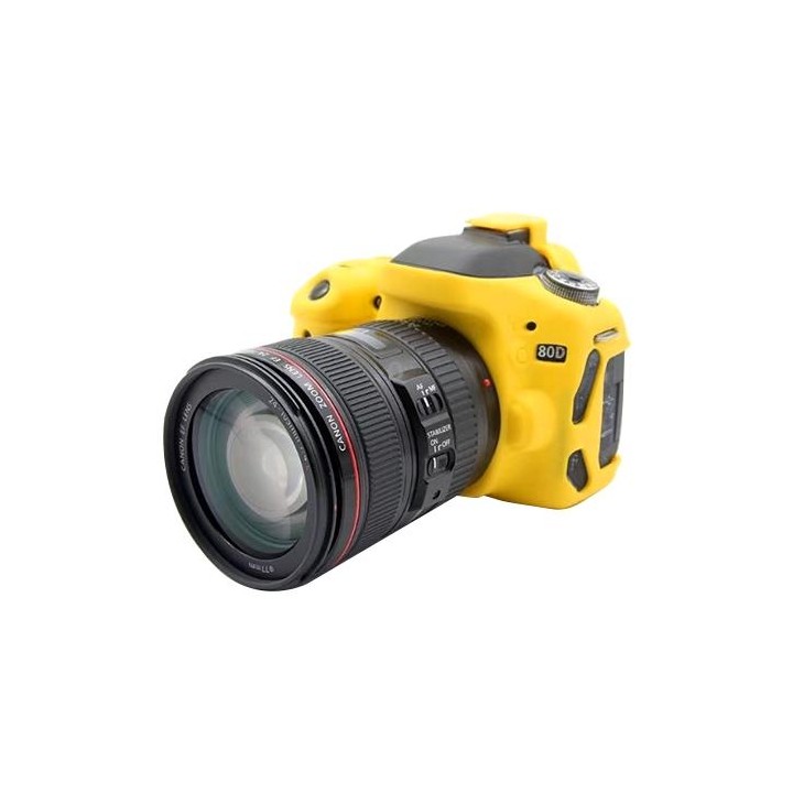 PULUZ Soft Silicone Protective Case for Canon EOS 80D(Yellow)