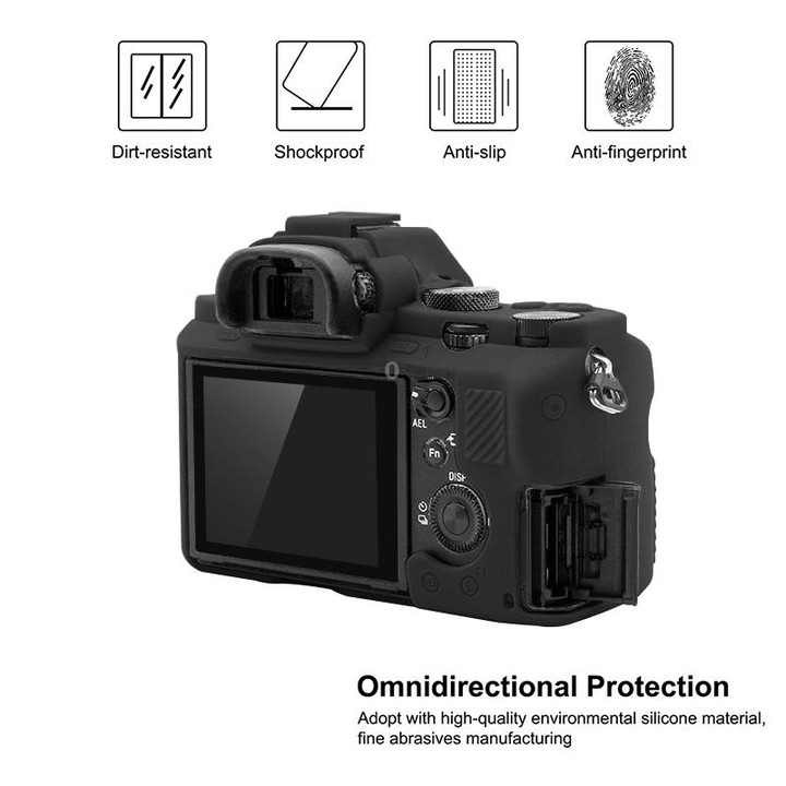 PULUZ Soft Silicone Protective Case for Sony ILCE-7MII / 7SMII / 7RMII(Black)