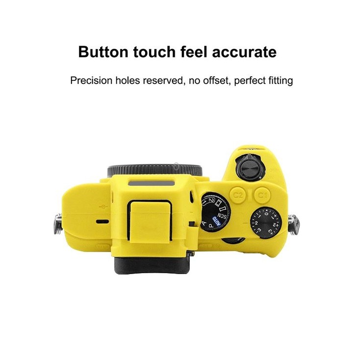 PULUZ Soft Silicone Protective Case for Sony ILCE-7MII / 7SMII / 7RMII(Yellow)