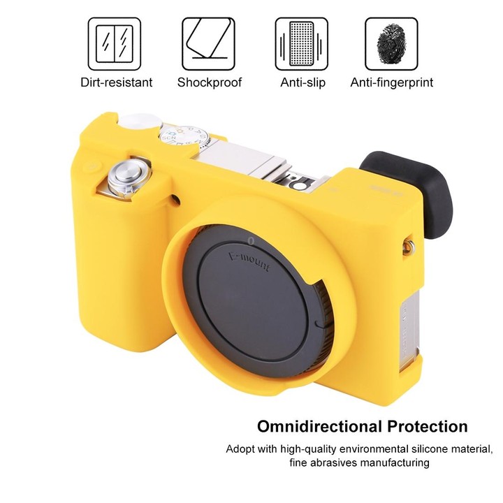 PULUZ Soft Silicone Protective Case for Sony ILCE-6000 / A6000(Yellow)