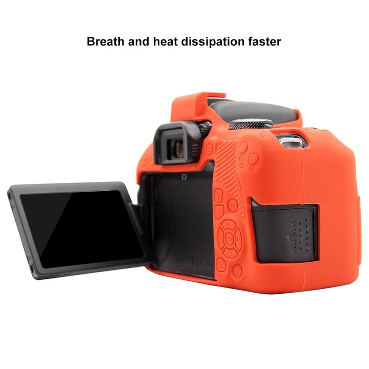 PULUZ Soft Silicone Protective Case for Canon EOS 800D(Red)