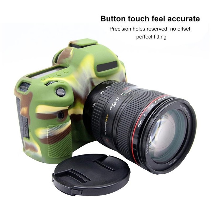 PULUZ Soft Silicone Protective Case for Canon EOS 5D Mark IV(Camouflage)