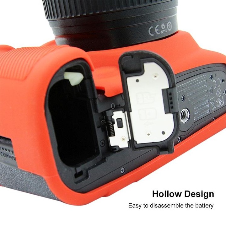 PULUZ Soft Silicone Protective Case for Canon EOS 5D Mark IV(Red)