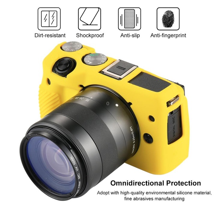 PULUZ Soft Silicone Protective Case for Canon EOS M3(Yellow)