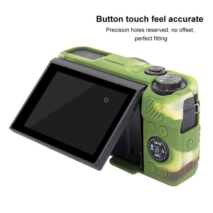 PULUZ Soft Silicone Protective Case for Canon EOS G7 X Mark II(Camouflage)