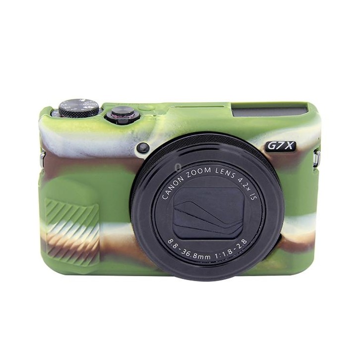 PULUZ Soft Silicone Protective Case for Canon EOS G7 X Mark II(Camouflage)