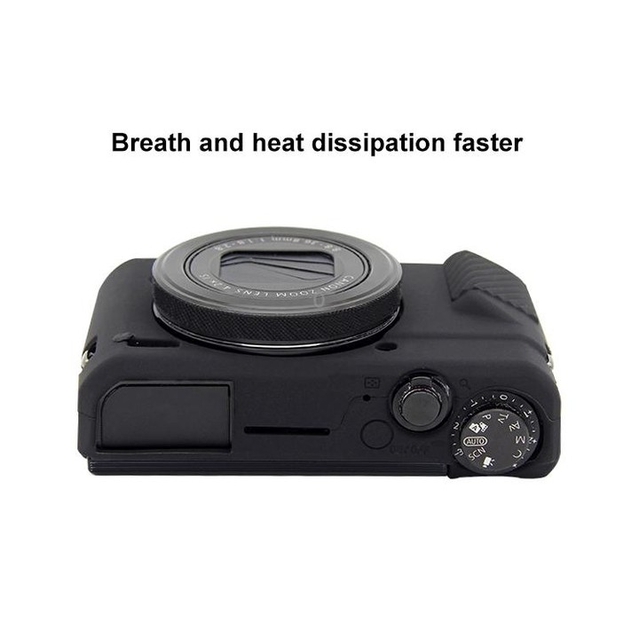 PULUZ Soft Silicone Protective Case for Canon EOS G7 X Mark II(Black)