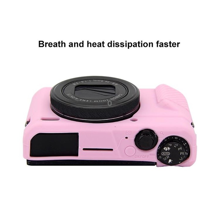 PULUZ Soft Silicone Protective Case for Canon EOS G7 X Mark II(Pink)