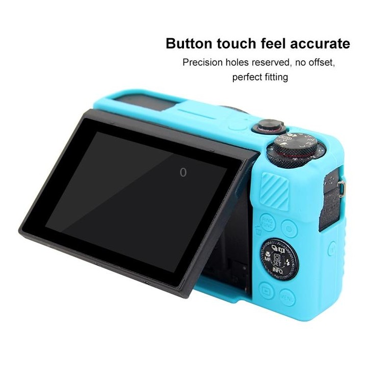 PULUZ Soft Silicone Protective Case for Canon EOS G7 X Mark II(Blue)