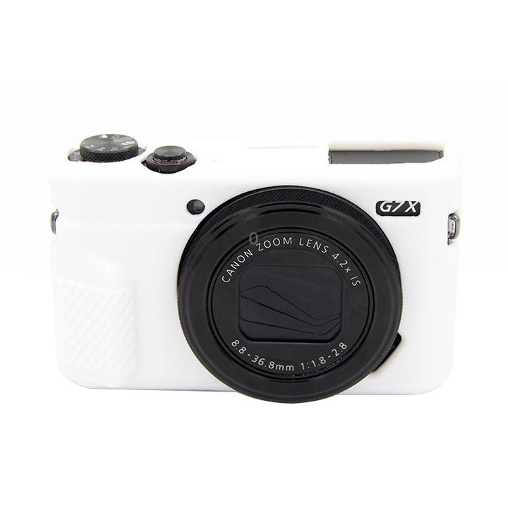 PULUZ Soft Silicone Protective Case for Canon EOS G7 X Mark II(White)