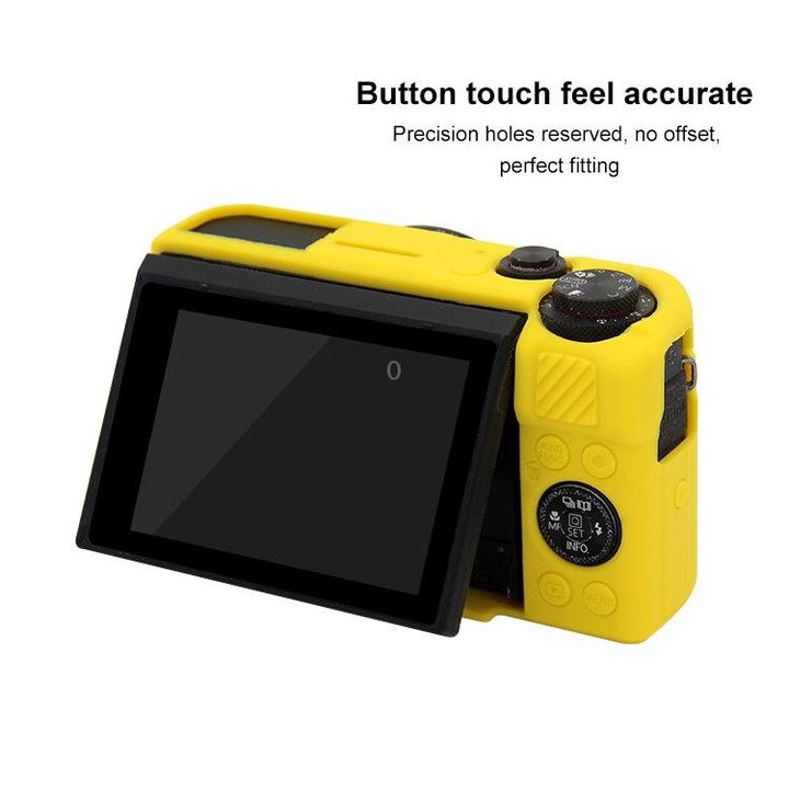 PULUZ Soft Silicone Protective Case for Canon EOS G7 X Mark II(Yellow)