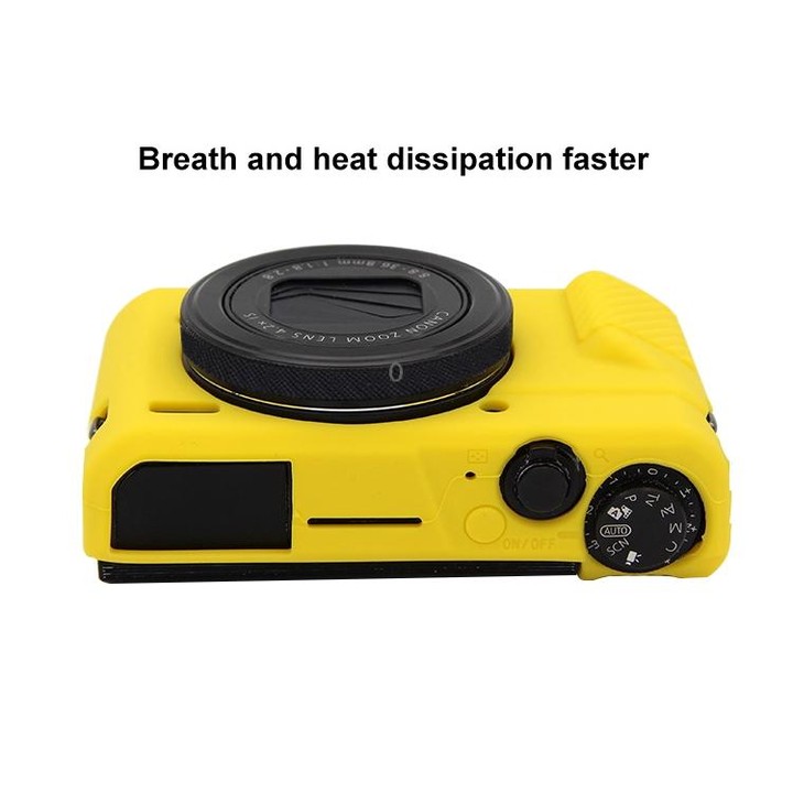 PULUZ Soft Silicone Protective Case for Canon EOS G7 X Mark II(Yellow)