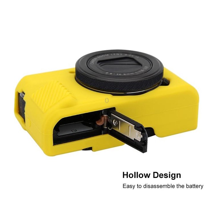 PULUZ Soft Silicone Protective Case for Canon EOS G7 X Mark II(Yellow)