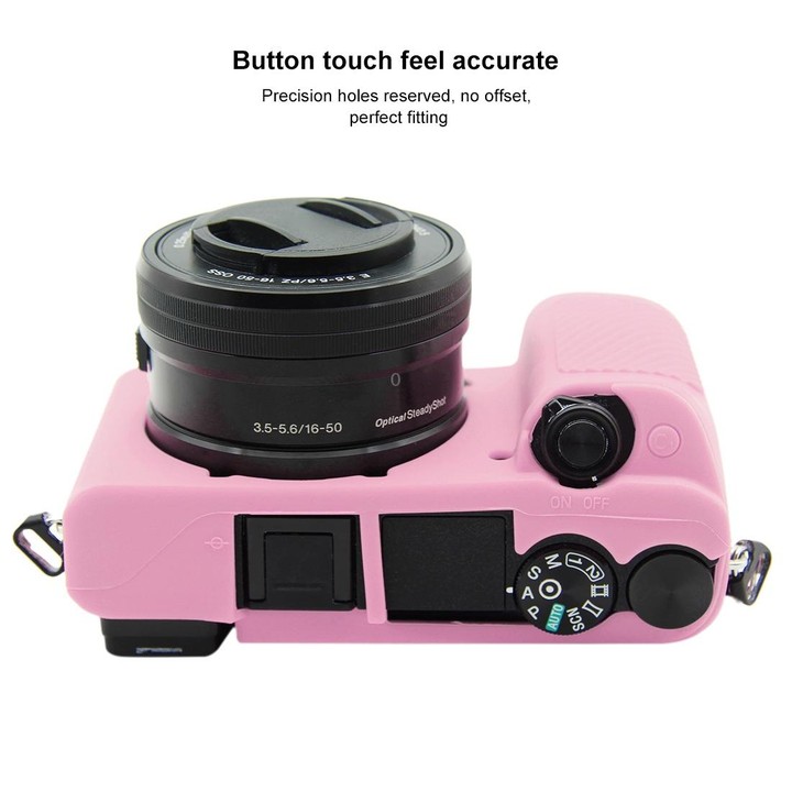 PULUZ Soft Silicone Protective Case for Sony ILCE-6300 / A6400(Pink)
