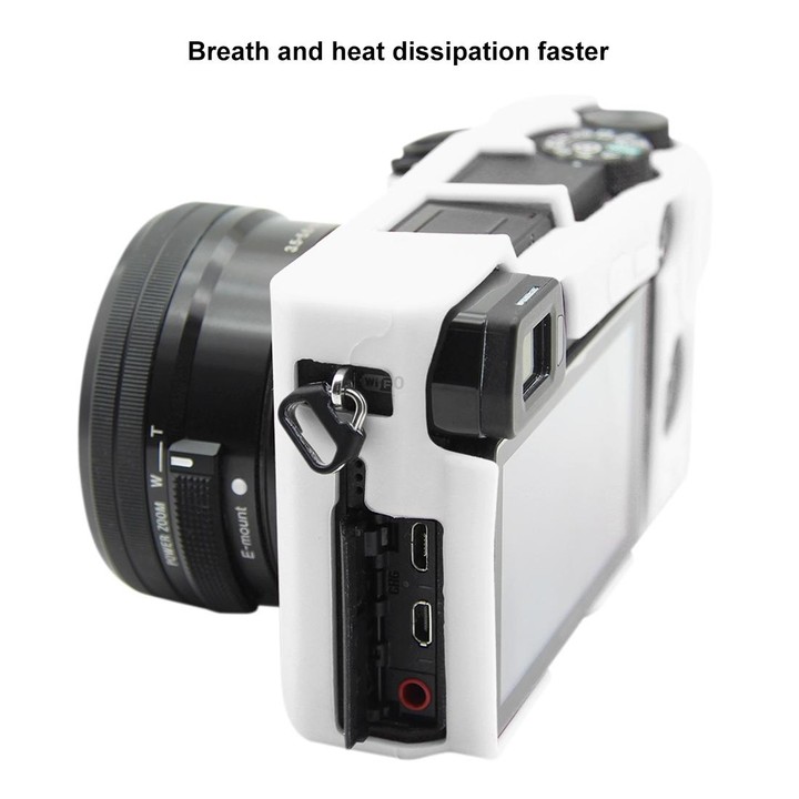PULUZ Soft Silicone Protective Case for Sony ILCE-6300 / A6400(White)