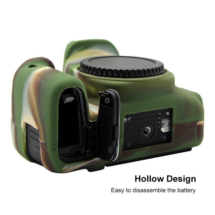 PULUZ Soft Silicone Protective Case for Canon EOS 77D(Camouflage)