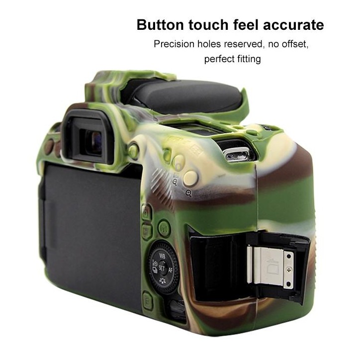 PULUZ Soft Silicone Protective Case for Canon EOS 77D(Camouflage)