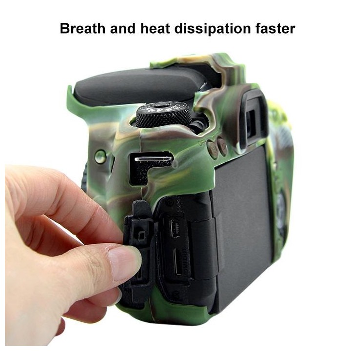 PULUZ Soft Silicone Protective Case for Canon EOS 77D(Camouflage)