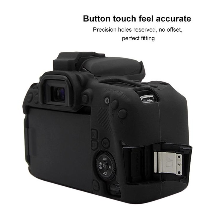 PULUZ Soft Silicone Protective Case for Canon EOS 77D(Black)