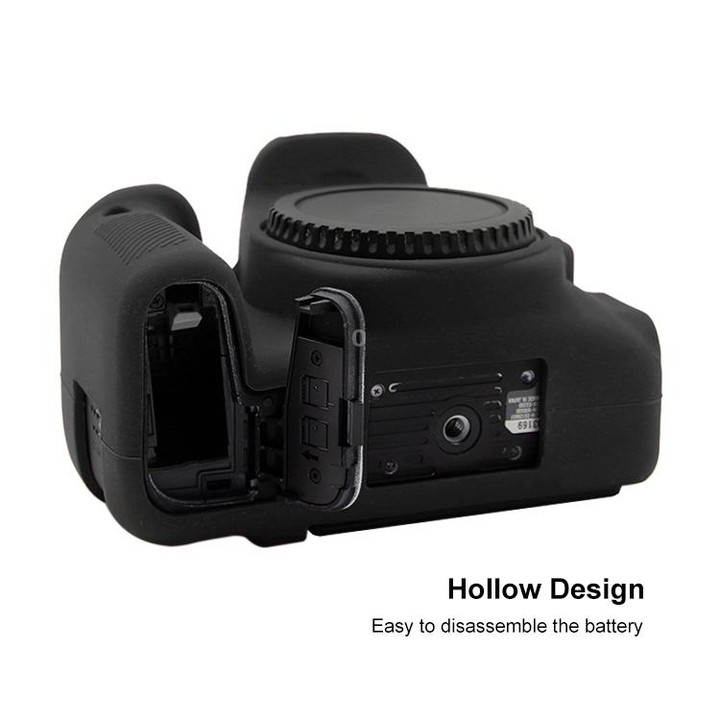 PULUZ Soft Silicone Protective Case for Canon EOS 77D(Black)